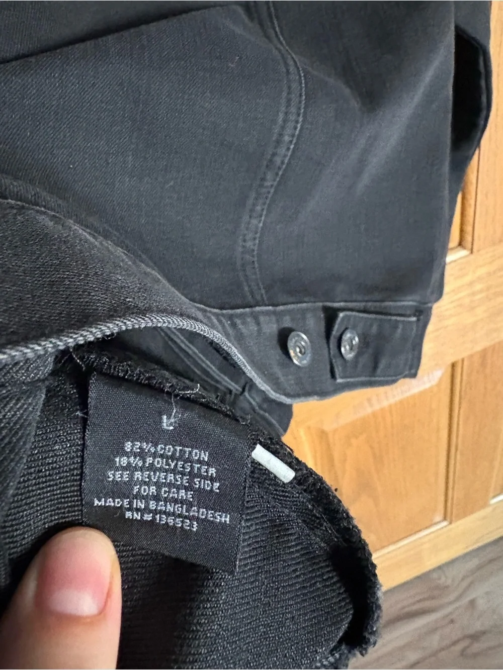 Brooklyn Cloth Black Button-Front Denim Jacket